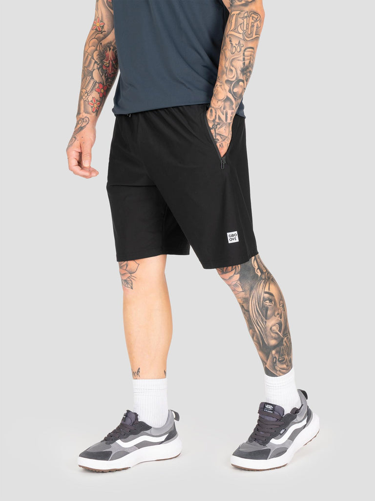 SPORT SHORT QUICKDRY TECHSHORT001 BLACK GROOVE 