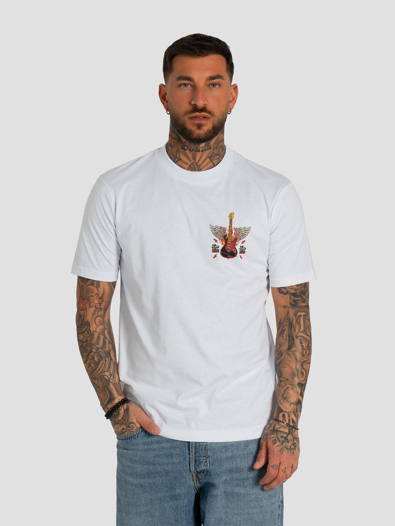 GROOVE SHIRT25GUITAR ROCK BIANCO