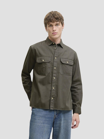 JJETRAVIS SHIRT LS NOOS 12269262 DUSTY OLIVE JACK&JONES 