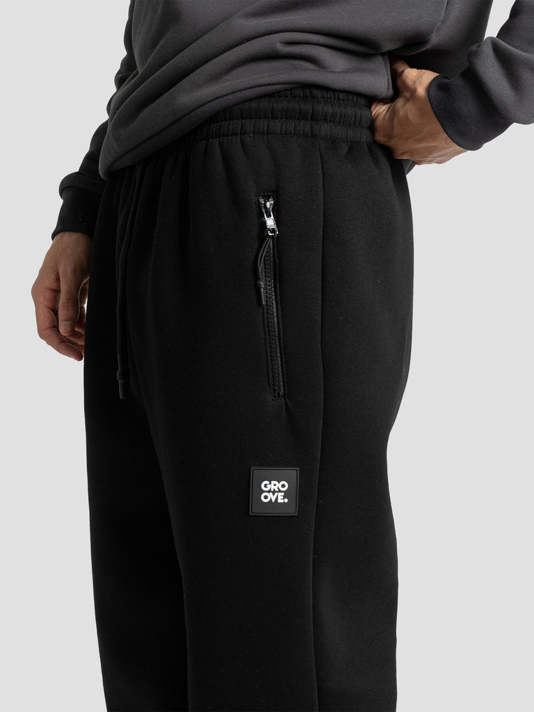 PANTA ZIP POLYCOTTON PESO INVERNALE BARL432 NERO GROOVE 