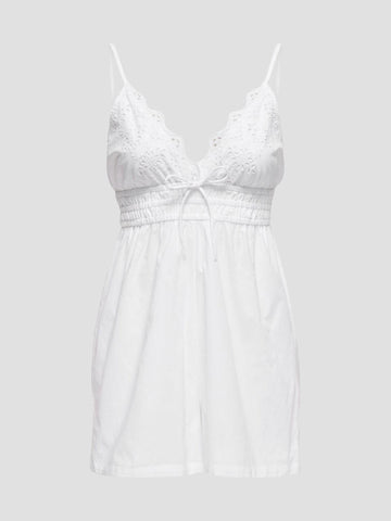 ONLLOU LIFE EMB STRAP PLAYSUIT PTM 15342573 BRIGHT WHITE ONLY 