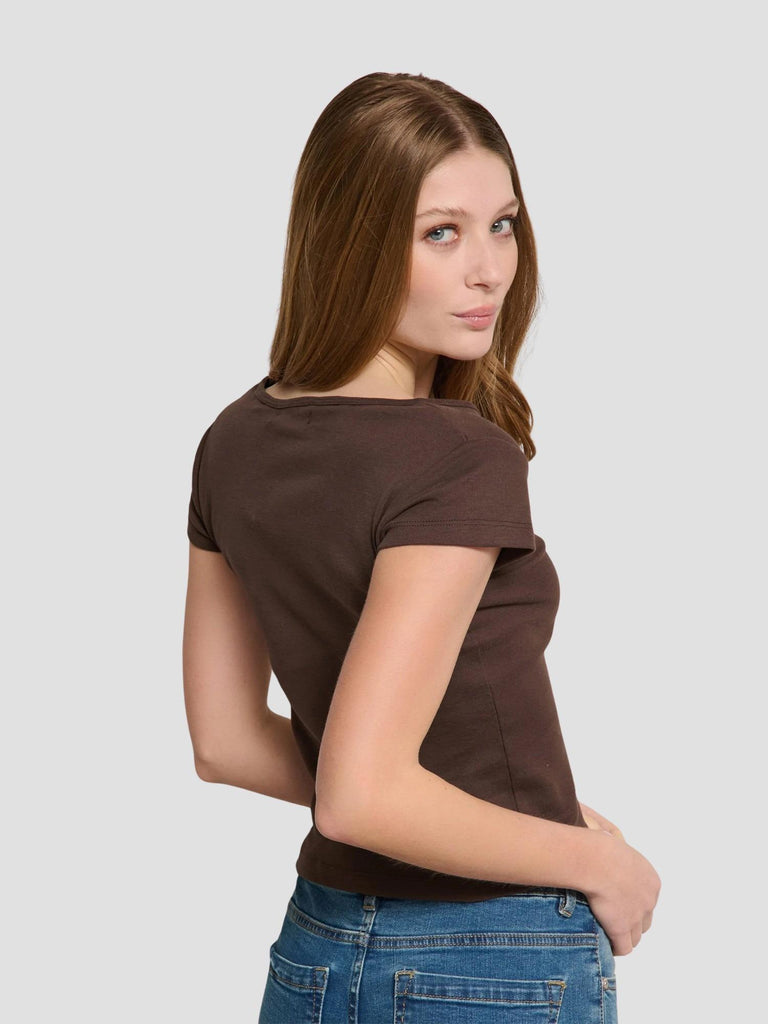 TSHIRT CON BOTTONI GANGSTA251 BROWN SUITE BENEDICT 