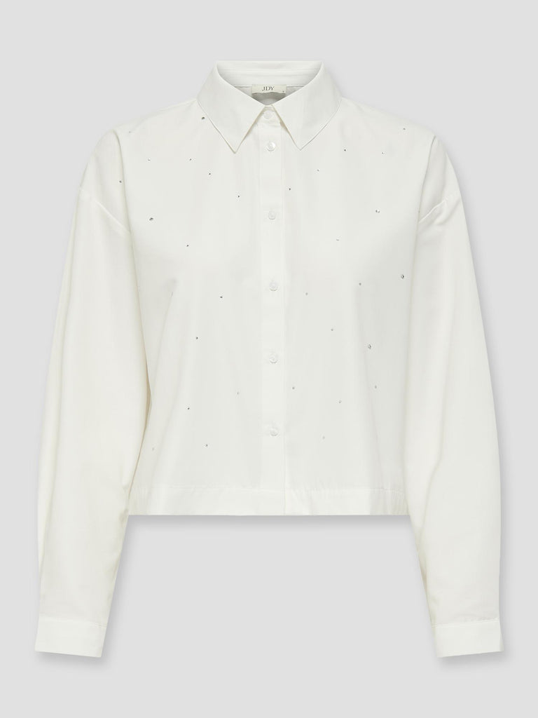 JDYRUBY L/S LOOSE SHORT SHIRT WVN 15353863 CLOUD DANCER JACQUELINE DE YONG 