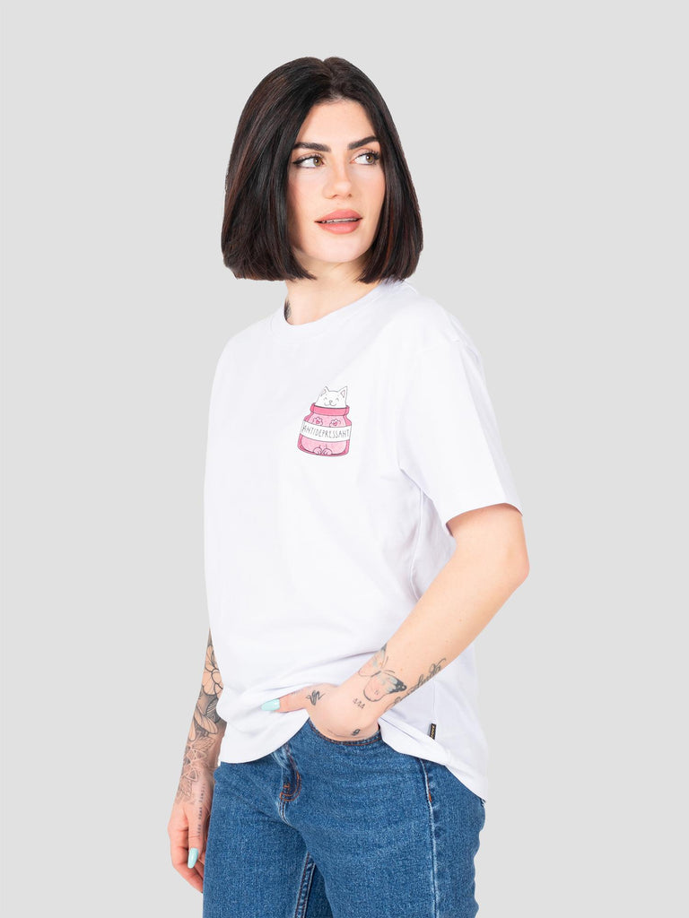 PRINTED TEE SHIRT63 ANTIDEPRESS BIANCO GROOVE 