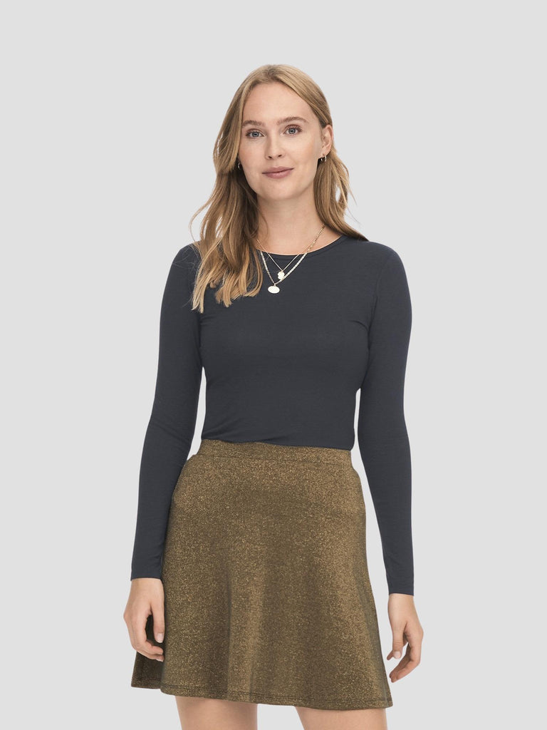 JDYMILA L/S O-NECK TOP JRS NOOS 15272092 BLACK JACQUELINE DE YONG 