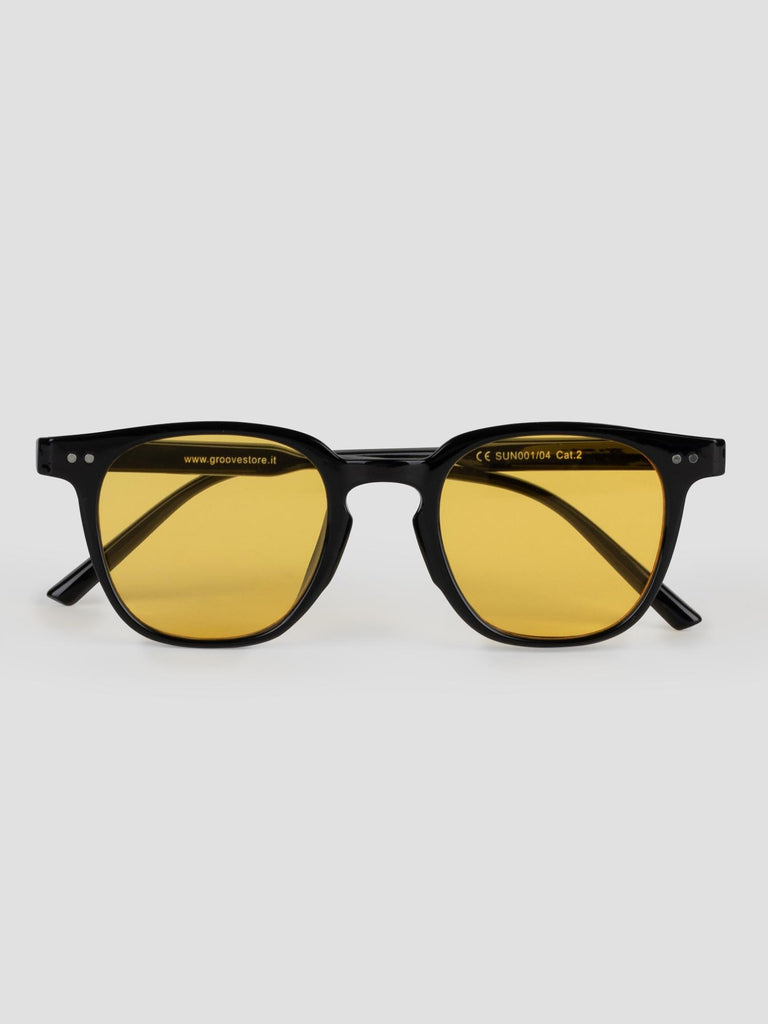 COLORED LENSES SUN001/04 BLACK YELLOW GROOVE 