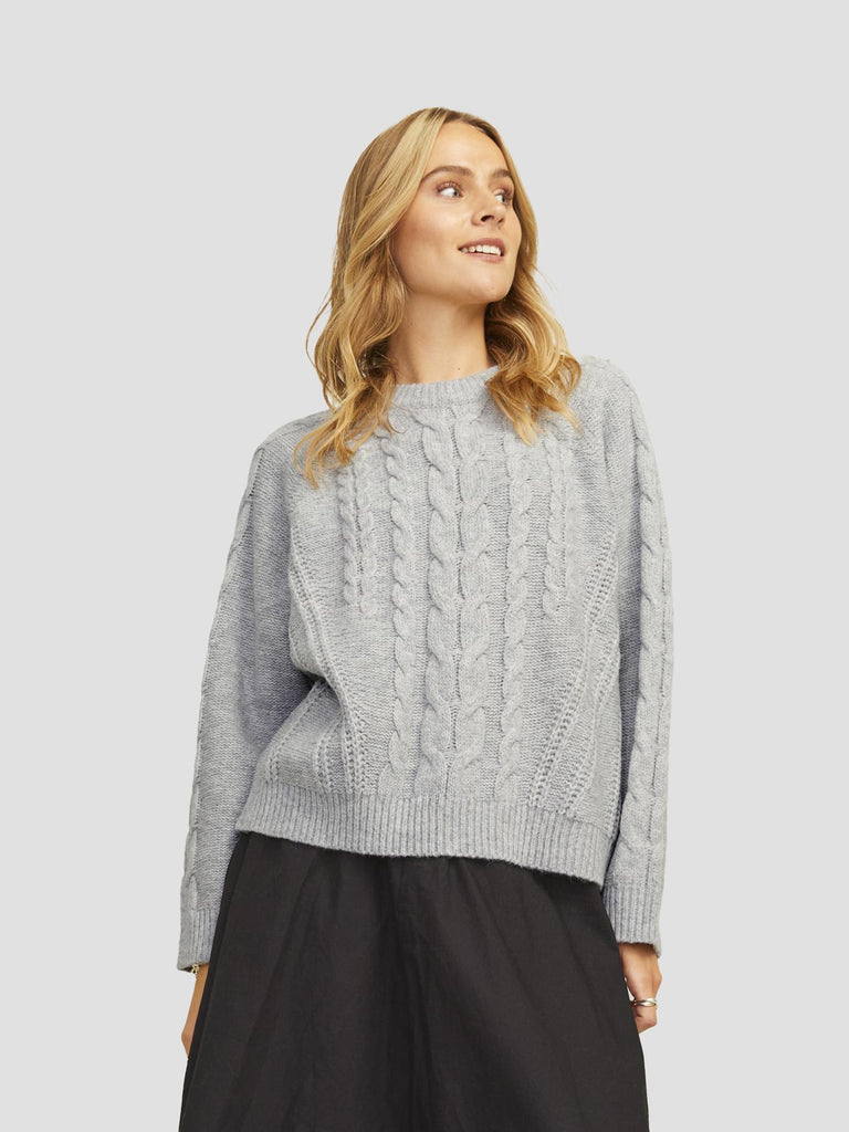 JXJOSIE CREW NECK KNIT 12255370 GREY MELANGE JJXX 