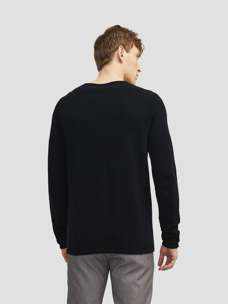 HILL KNIT CREW NECK NOOS 12157321 BLACK JACK&JONES 