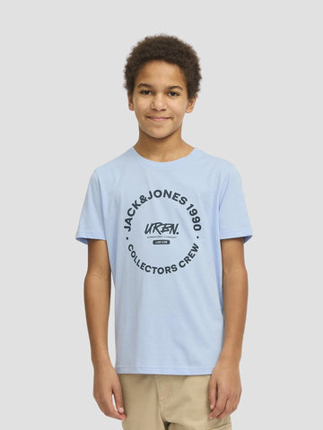 JJSIMON TEE SS CREW NECK JNR 12270001 CHAMBRAY BLUE JACK&JONES 