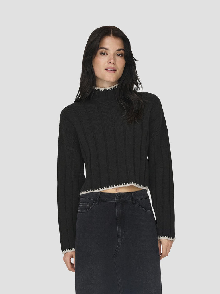 ONLCHICK STITCH LS HIGHNECK KNT NOOS 15329963 BLACK ONLY 