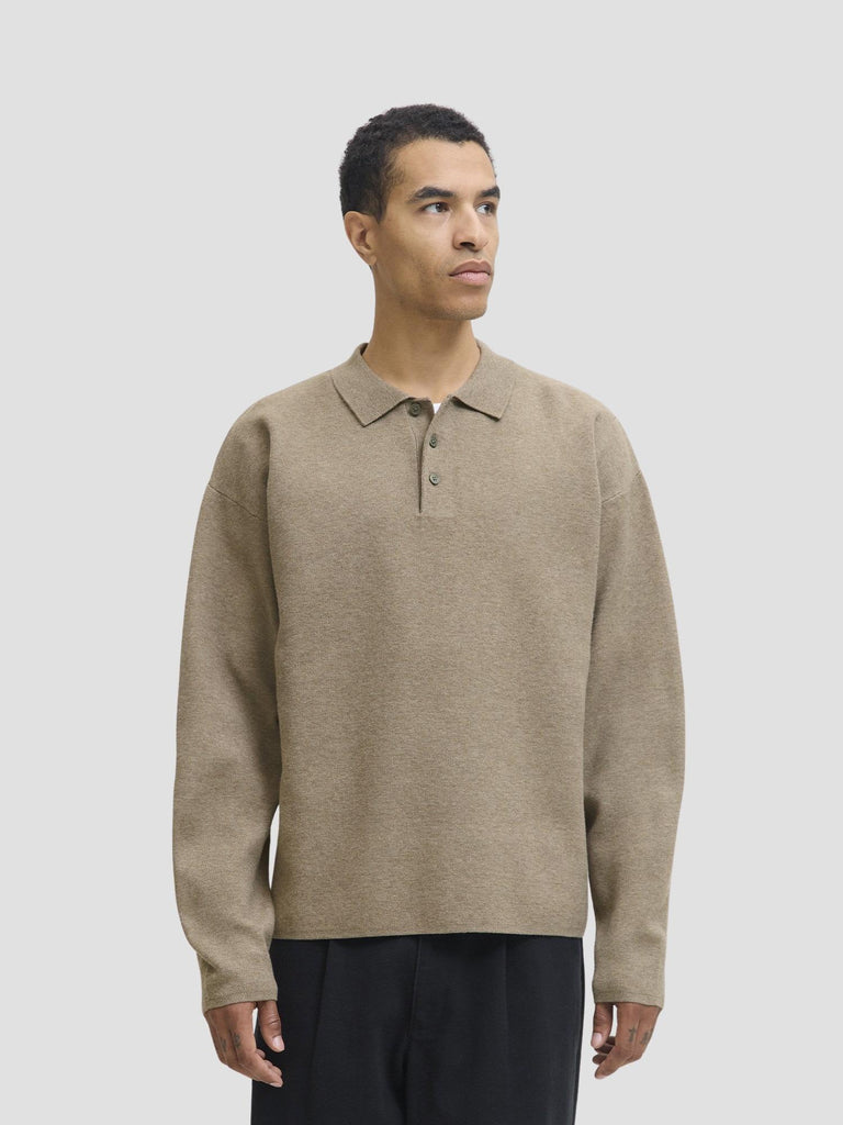 JPRBLABRADFORT KNIT POLO 12285374 BRINDLE JACK&JONES 