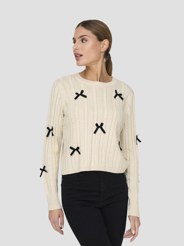JDYBOW L/S ONECK CABLE PULLOVER KNT NOOS 15344549 BIRCH JACQUELINE DE YONG 