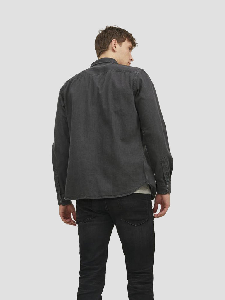 SHERIDAN SHIRT L/S NOOS 12138115 BLACK DENIM JACK&JONES 