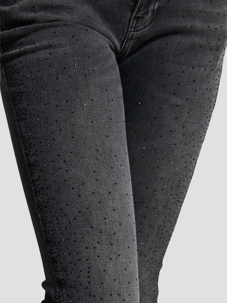 JEANS CON STRASS JAFOND BLACK SUITE BENEDICT 