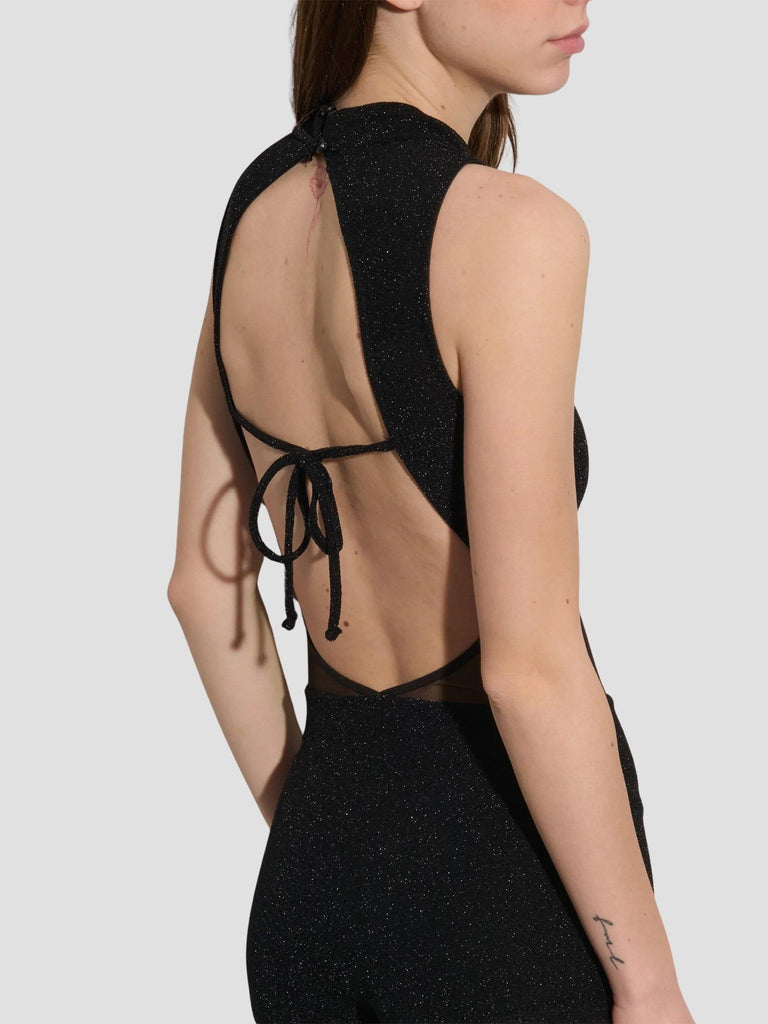 TUTINA IN TESSUTO GLITTER CON COLLETTO UTOPIC-LX NERO SUITE BENEDICT 
