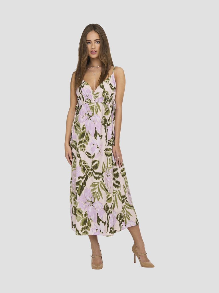 JDYBILLY S/L STRING MIDI DRESS WVN 15347596 SALSA ROSA JACQUELINE DE YONG 