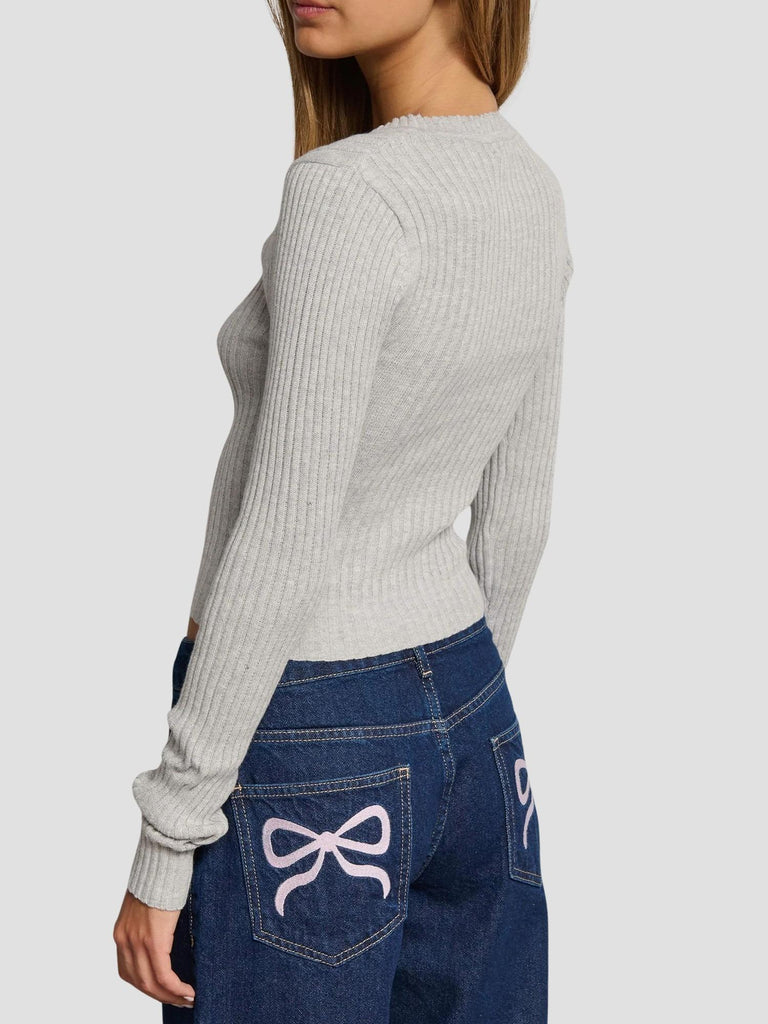 MAGLIA A COSTINE CON SCOLLO A V PISA252 PEARL MEL SUITE BENEDICT 
