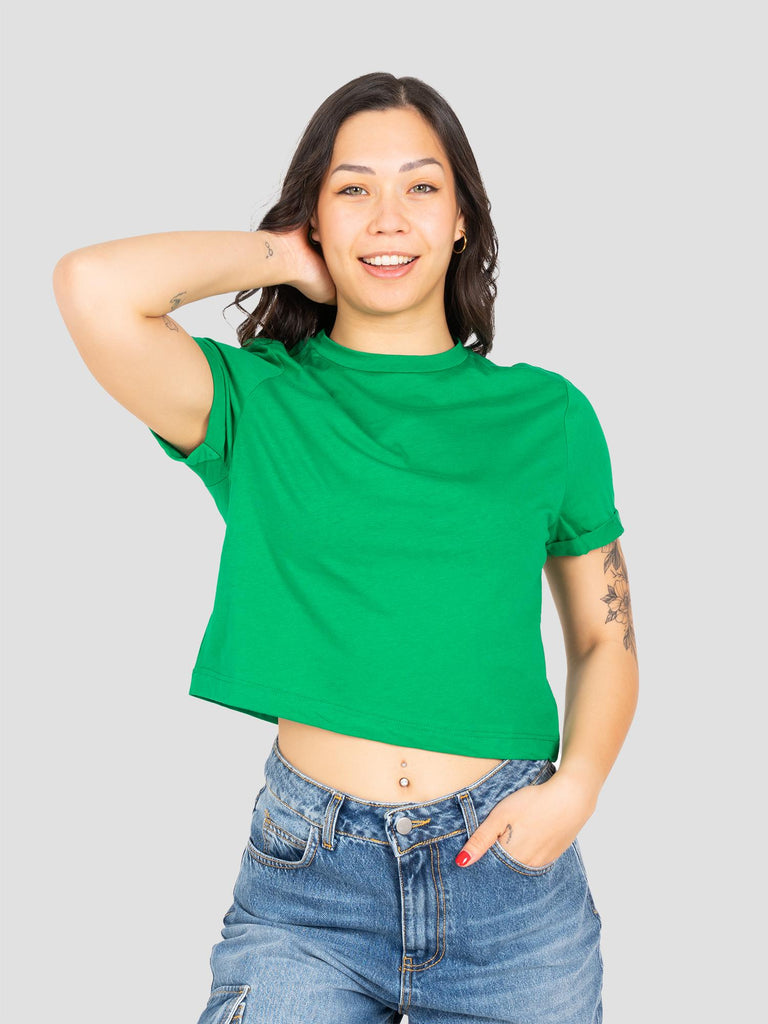CROPPED JERSEY BARL102W VERDE BANDIERA GROOVE 