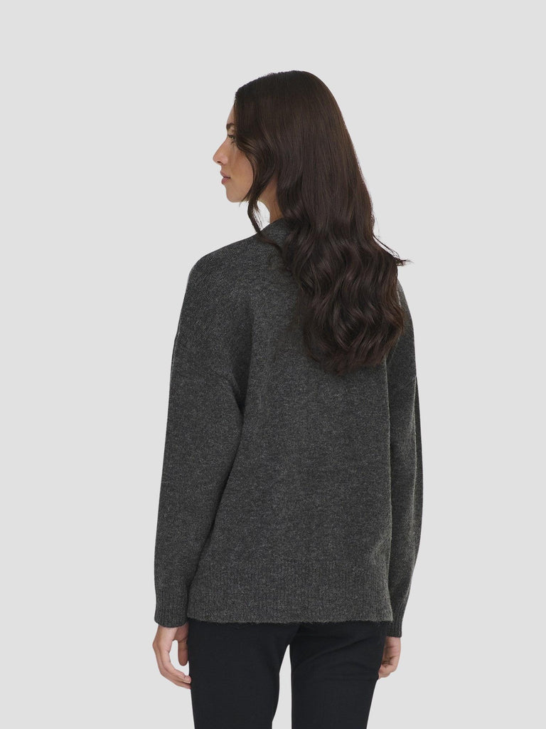 ONLHOUSTON LS CARDIGAN V-NECK KNT 15353192 DARK GREY MELANGE ONLY 