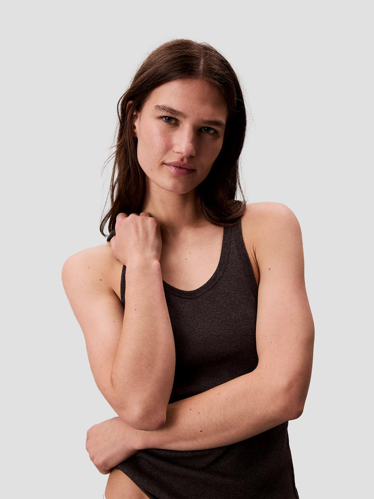 SCOOP NECK COTTON TANK RT8504 GREY CALVIN KLEIN 