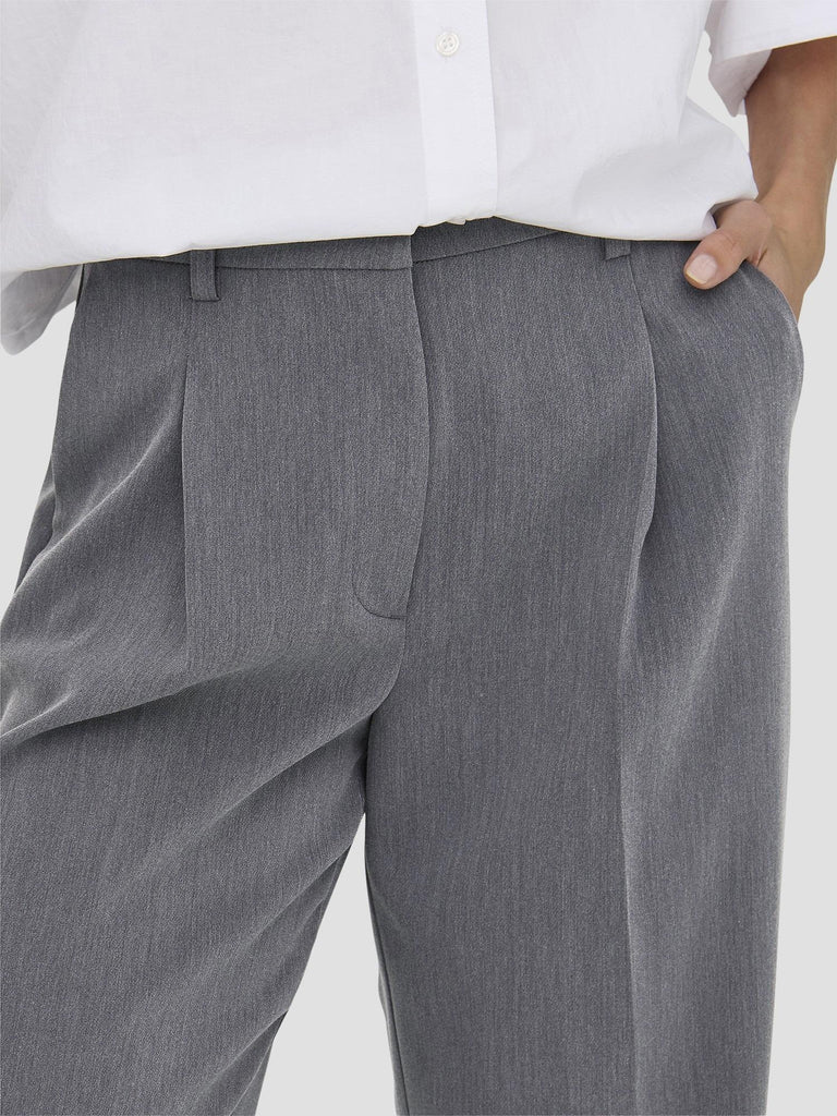 JDYERICA MW ANK TAPERED PANT TLR 32 15356690 LIGHT GREY MELANGE JACQUELINE DE YONG 