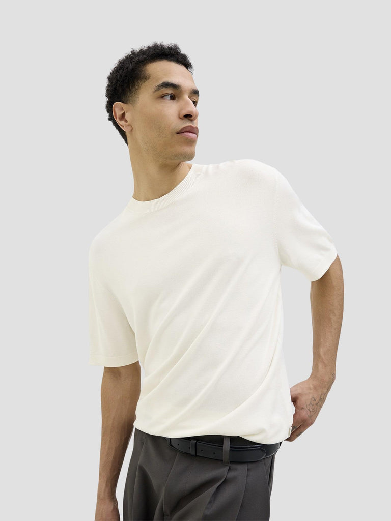 JPRCCWILLIAM KNIT CREW NECK SS SN 12275451 CLOUD DANCER JACK&JONES 