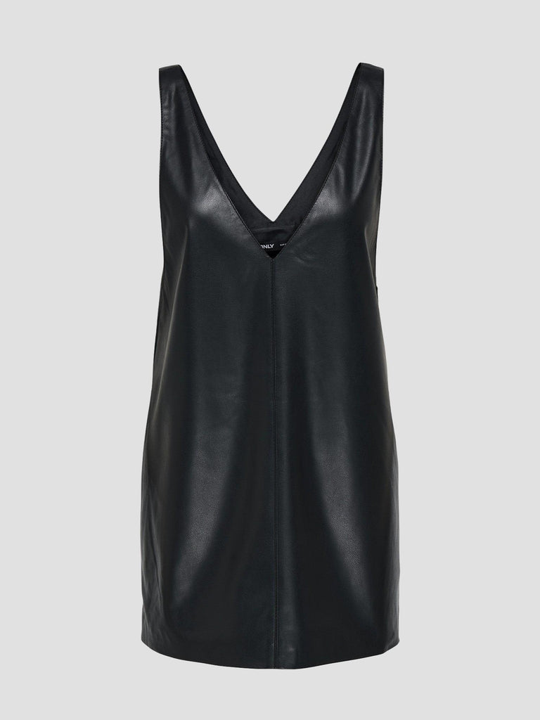 ONLHEIDI FAUX LEATHER SPENCER DRESS OTW 15356635 BLACK ONLY 