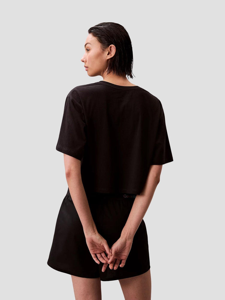 COTTON BOXY CROP PRIDE TEE QS7470 UB1 CALVIN KLEIN 