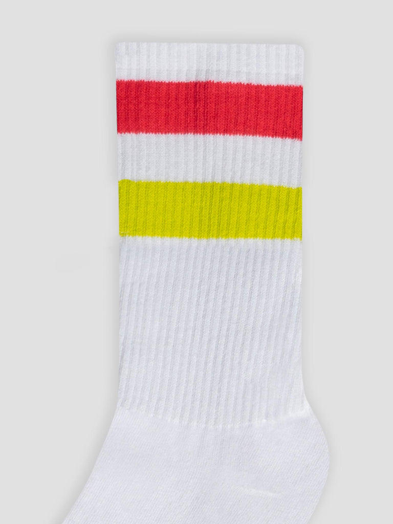 CREW SOCKS GRO1015 WHI FUX YEL GROOVE 