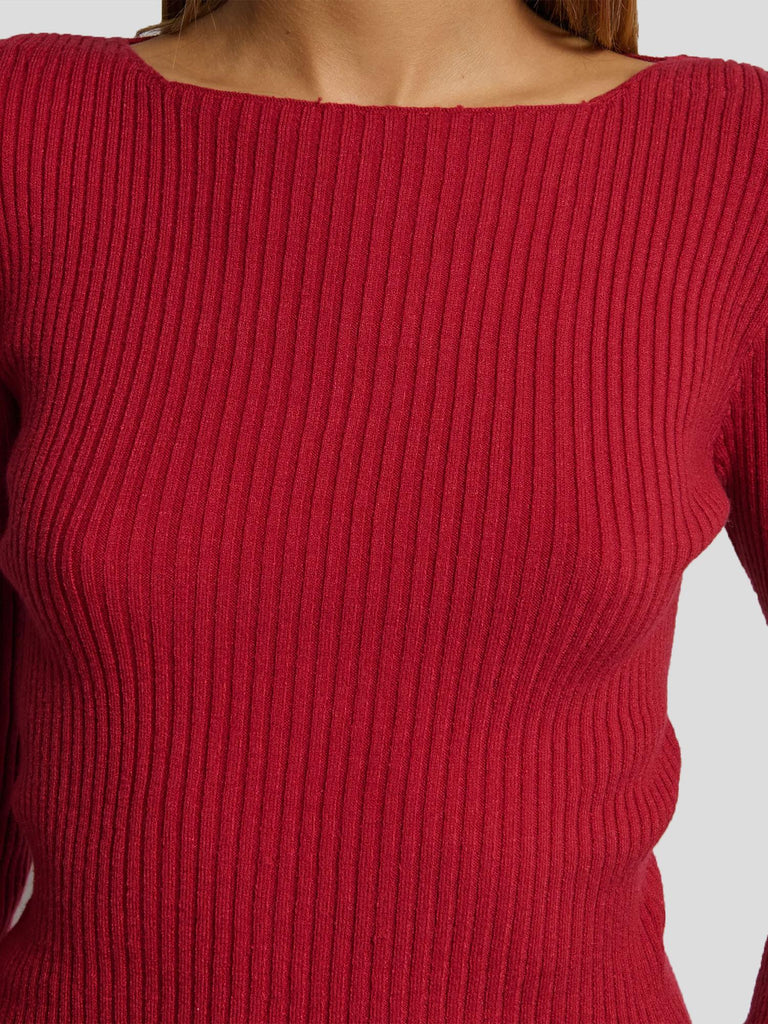 MAGLIA MANICA LUNGA A COSTINE PANCHINA-NEW252 DK RED SUITE BENEDICT 