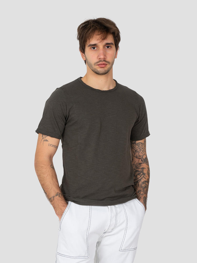 JERSEY FIAMMATA TAGLIO VIVO TSHIRT001 MILITARE GROOVE 