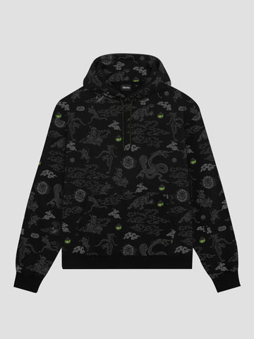 YOKAI PATTERN HOODIE SW1063-GQ 01 DOLLY NOIRE 