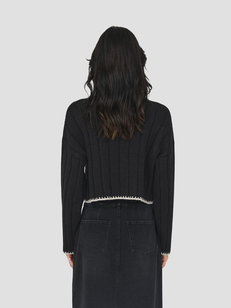 ONLCHICK STITCH LS HIGHNECK KNT NOOS 15329963 BLACK ONLY 
