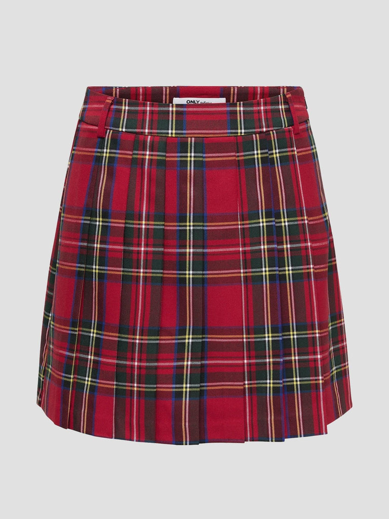ONLCATRIN LIFE HW CHECK SKIRT TLR CS 15365500 HIGH RISK RED ONLY 