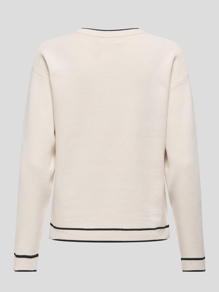 JDYPRIME LIFE L/S ON DROPSHOULD PULL KNT 15359399 WHITECAP GRAY JACQUELINE DE YONG 