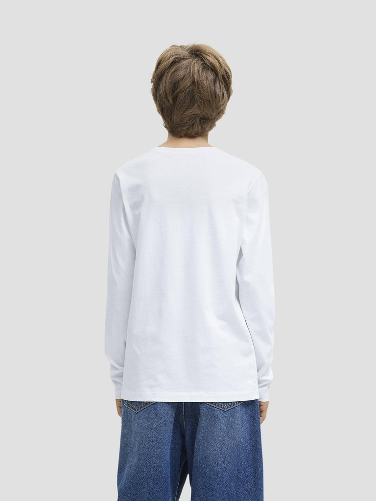 JJELOGO TEE LS O-NEC 2 COL AW25 NOOS JNR 12280078 CLOUD DANCER JACK&JONES 