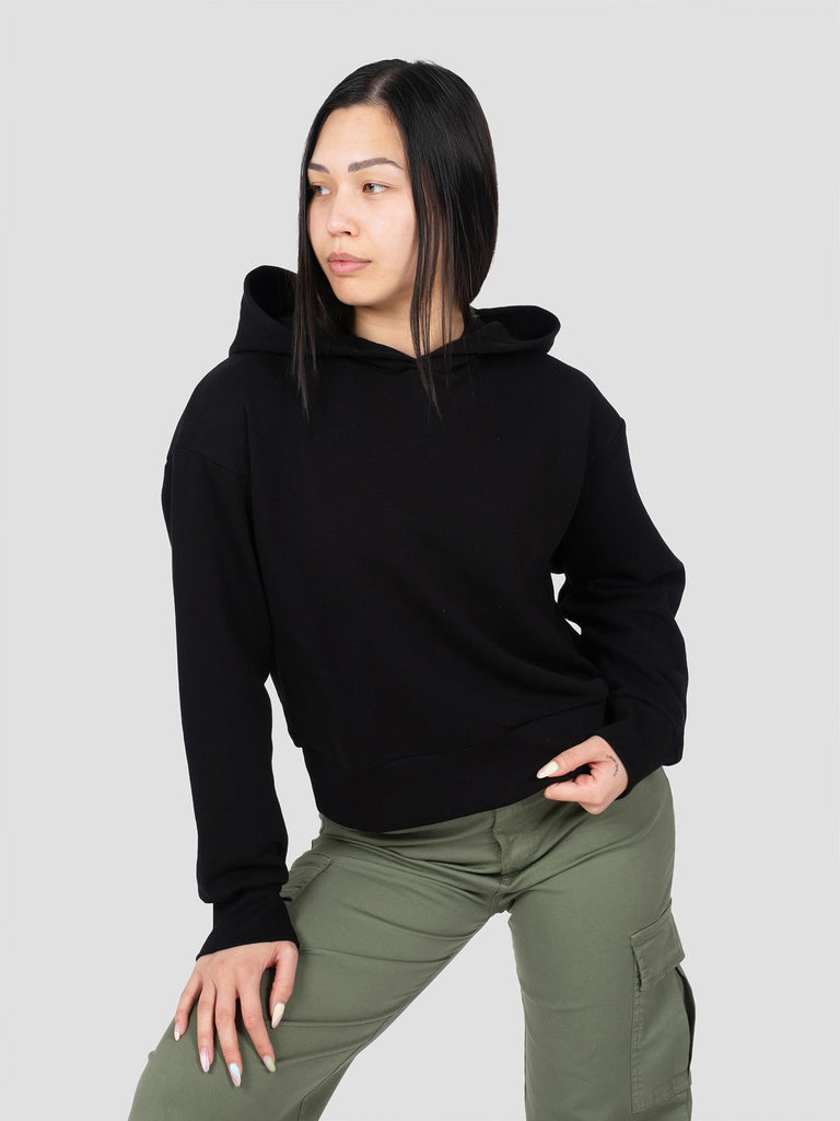 GROOVE FELPA CAPPUCCIO CHIUSO COSTA ALTA CROP BARL338W NERO GROOVE 