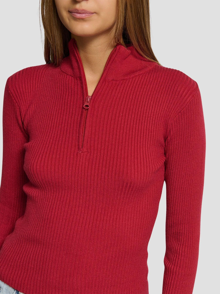 MAGLIA CON ZIP POSH252 DK RED SUITE BENEDICT 