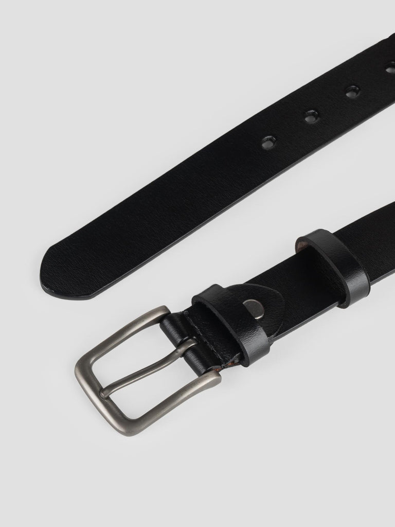LEATHER BELT 2.8 GRO4004 BLACK GROOVE 