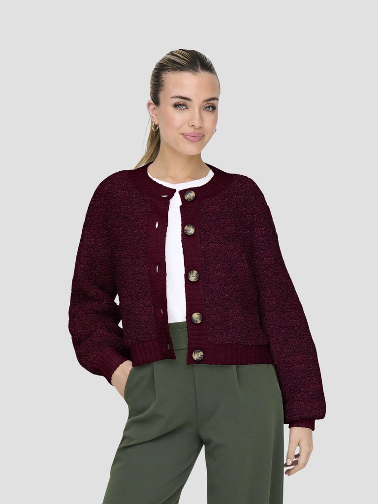 JDYEIRA LIFE L/S ONECK CARDIGAN KNT NOOS 15337012 CABERNET JACQUELINE DE YONG 