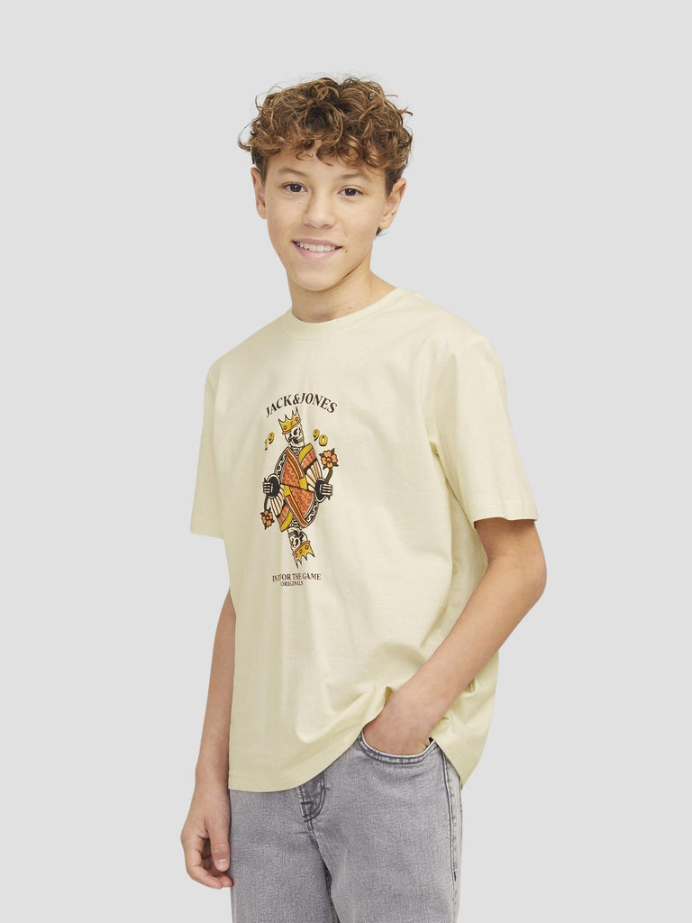 JORANATOMY SKULL TEE SS CREW NECK SN JNR 12274892 ANTIQUE WHITE JACK&JONES 