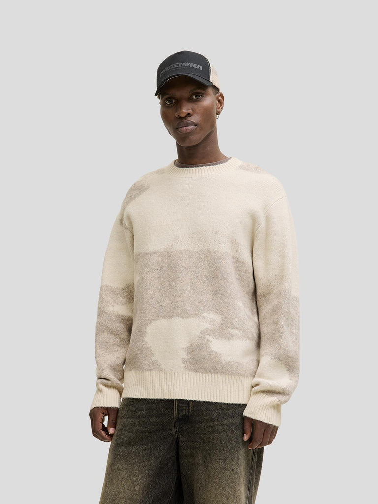 JCOFLARE KNIT AOP CREW NECK 12287945 RAINY DAY JACK&JONES 