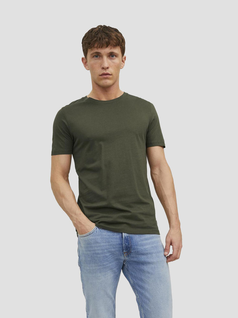 ORGANIC BASIC TEE SS O-NECK NOOS 12156101 OLIVE NIGHT JACK&JONES 