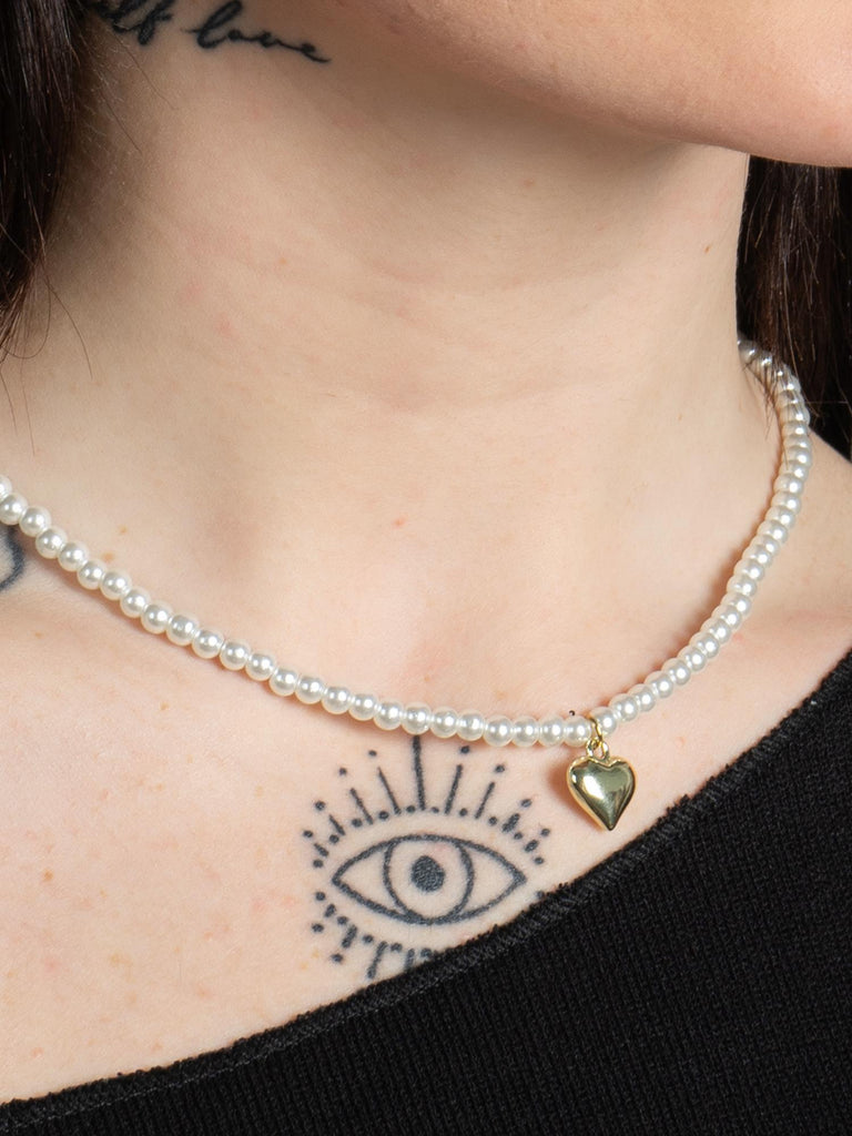 HEART PEARL GRO7515 WHITE GOLD GROOVE 