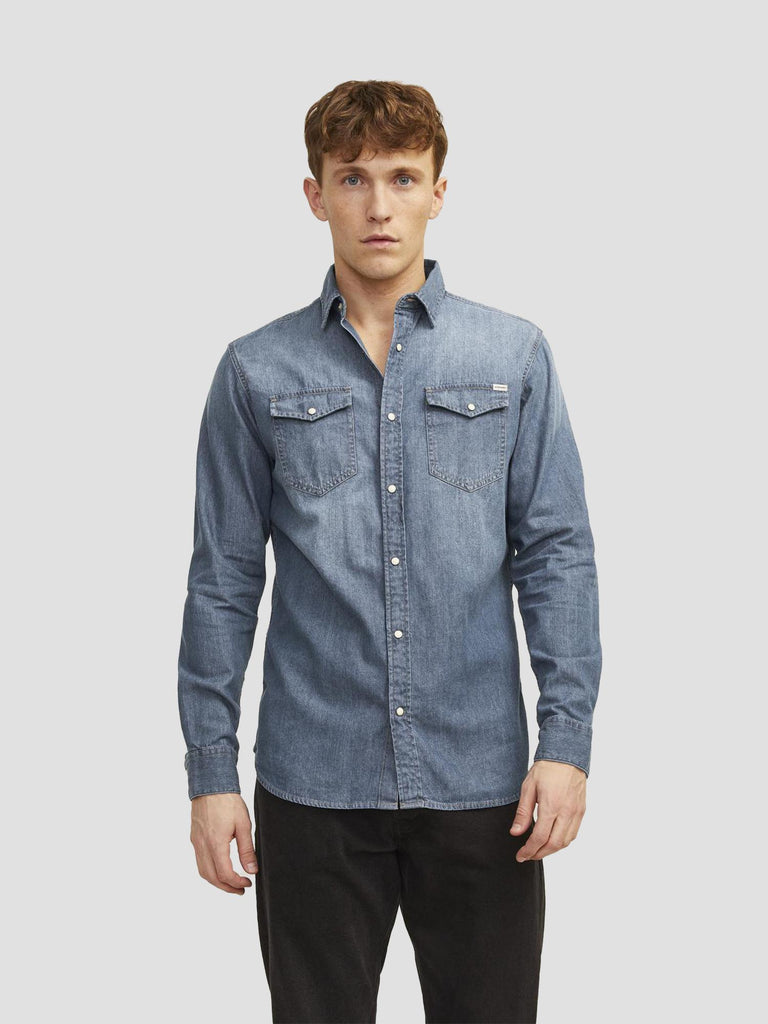 SHERIDAN SHIRT L/S NOOS 12138115 MEDIUM BLUE DENIM JACK&JONES 