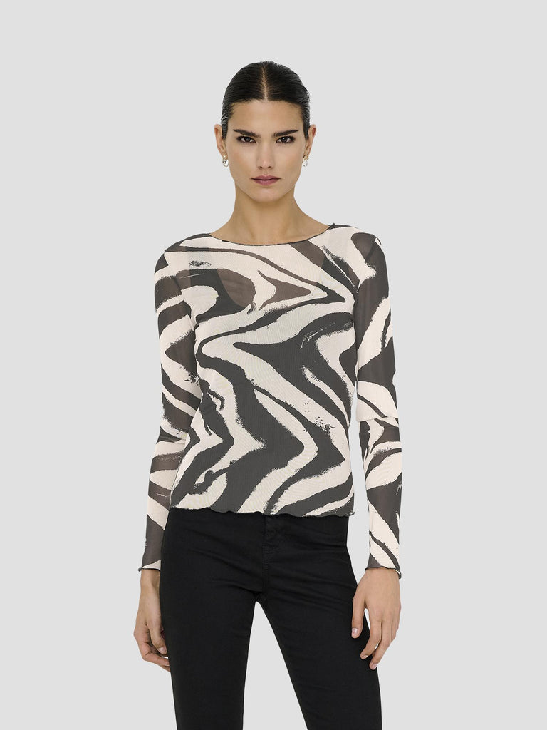 JDYELSA NEW L/S O NECK TOP JRS NOOS 15356004 WHITECAP GRAY JACQUELINE DE YONG 